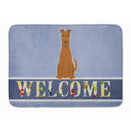 Carolines Treasures Irish Terrier Welcome Machine Washable Memory Foam Mat BB5643RUG